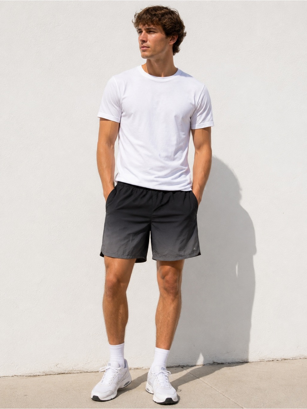 Russell Athletic Men's Black Gradient Athletic Shorts